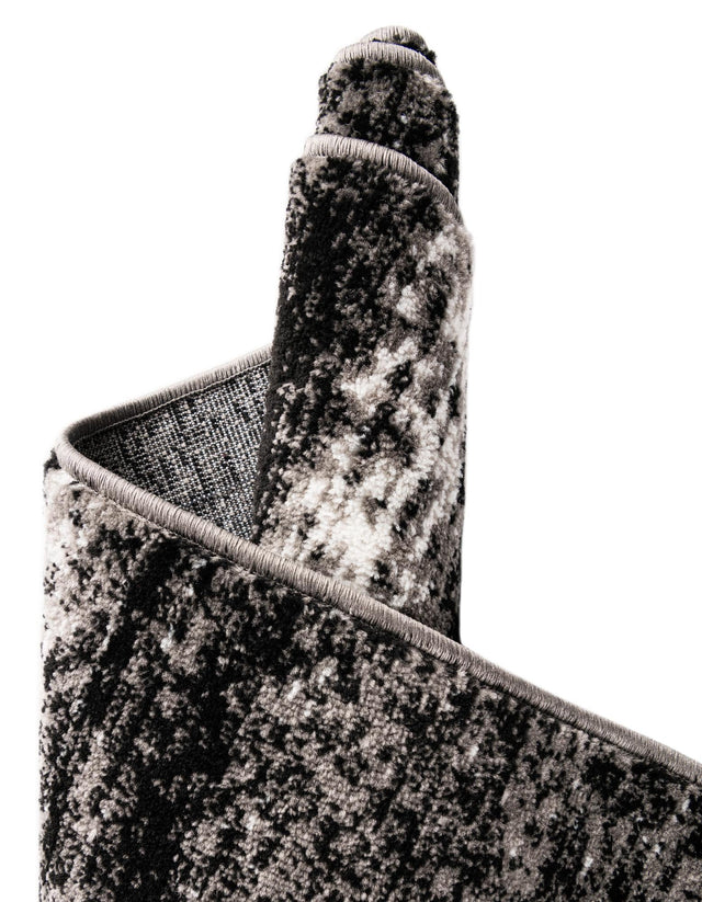 Black 7' 10 x 7' 10 Laguna Square Area Rug 100% Polypropylene Modern Contemporary Carpet for Bedrooms, Living Room, Dining, Office for Sale at Rug Engine