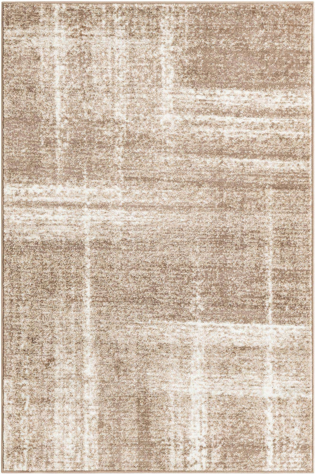 Beige 4' 1 x 6' 1 Laguna Rectangle Area Rug 100% Polypropylene Modern Contemporary Carpet for Bedrooms, Living Room, Dining, Office for Sale at Rug Engine