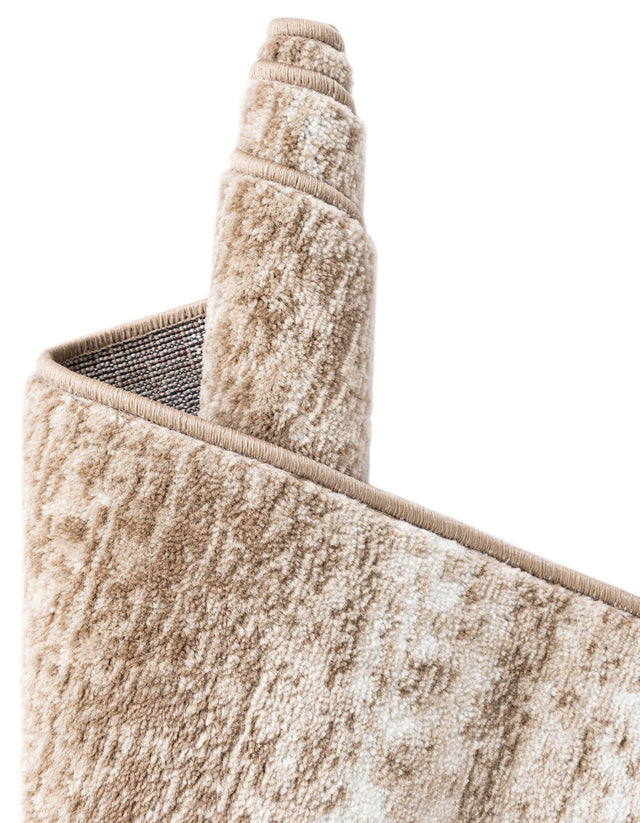Beige 7' 10 x 7' 10 Laguna Square Area Rug 100% Polypropylene Modern Contemporary Carpet for Bedrooms, Living Room, Dining, Office for Sale at Rug Engine