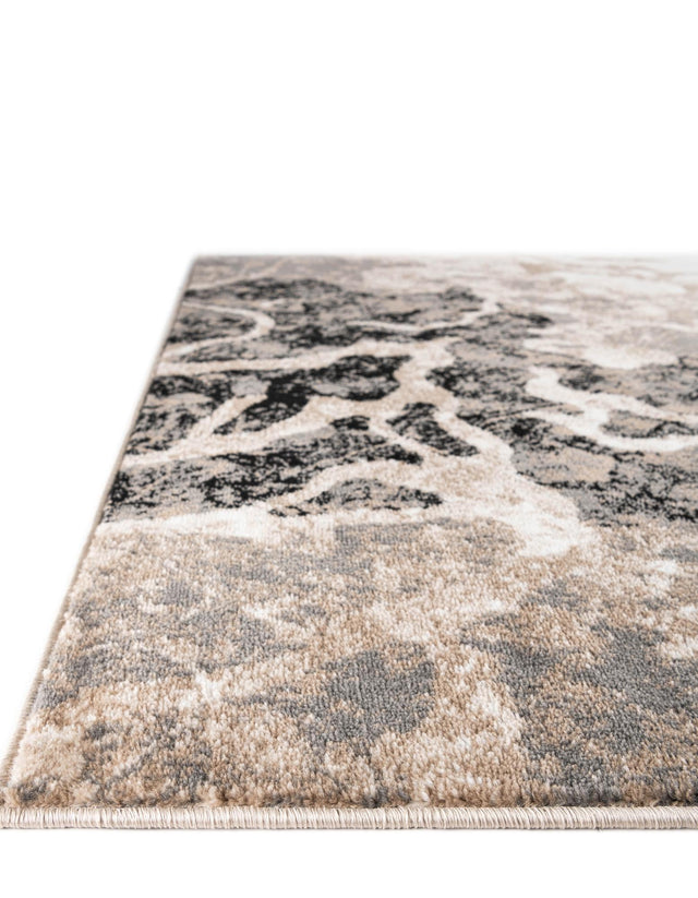 Black Brown Ivory 5' 3 x 8' Laguna Rectangle Area Rug 100% Polypropylene Modern Contemporary Carpet for Bedrooms, Living Room, Dining, Office for Sale at Rug Engine