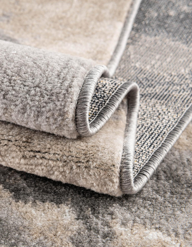 Gray and Light Brown 5' 3 x 8' Laguna Rectangle Area Rug 100% Polypropylene Modern Contemporary Carpet for Bedrooms, Living Room, Dining, Office for Sale at Rug Engine