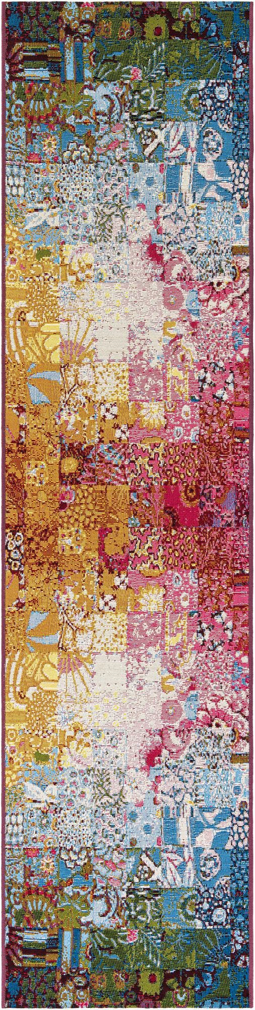 Multicolor 2' x 8' Outdoor Modern Runner Area Rug Weather Resistant for Patio, Deck, Terrace, Balcony, Porch 100% Polypropylene Modern Outside Carpet for Sale at Rug Engine
