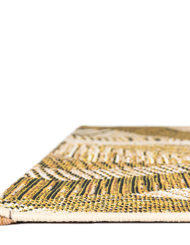 Brown and Beige 2' x 8' Outdoor Botanical Runner Area Rug Weather Resistant for Patio, Deck, Terrace, Balcony, Porch Polypropylene Garden Floral Tropical Carpet for Sale at Rug Engine