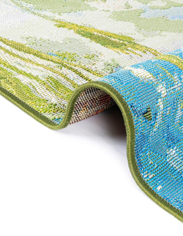 Multicolor 9' x 12' Outdoor Botanical Rectangle Area Rug Weather Resistant for Patio, Deck, Terrace, Balcony, Porch Polypropylene Garden Floral Tropical Carpet for Sale at Rug Engine