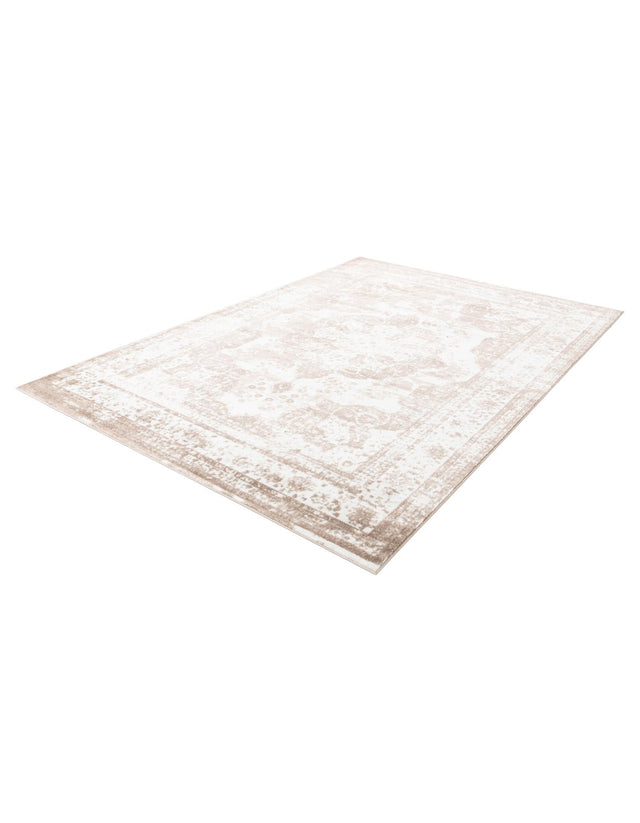 Ivory and Beige 7' 1 x 10' Sofia Rectangle Area Rug Durable Easy Clean Stain Resistant Unique Carpet for Affordable Interior Home Design for Sale at Rug Engine
