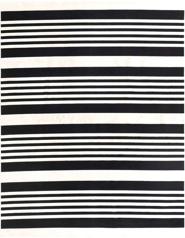Black and White 8' 3 x 10' Milano Rectangle Area Rug 100% Polyester with Cotton Backing Modern Contemporary Carpet for Home Decor Interior Design for Sale at Rug Engine
