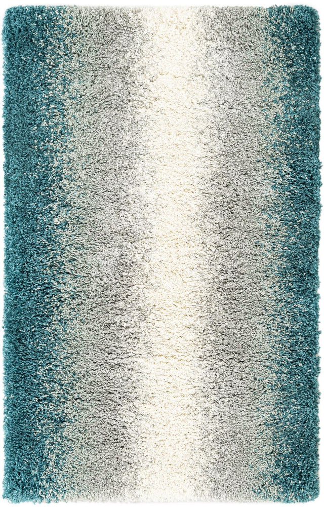 Teal 3' 3 x 5' 3 Soft Touch Shag Rectangle Area Rug Thick Soft Touch Fluffy & Plush Shaggy Pile 100% Polypropylene Unique Carpet for Modern Home Interiors for Sale at Rug Engine