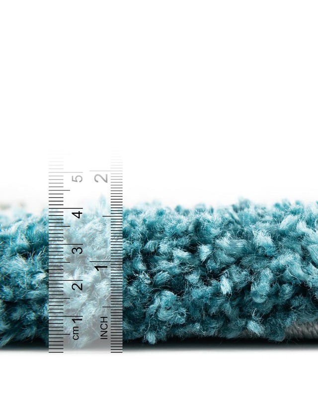 Teal 7' 1 x 10' Soft Touch Shag Rectangle Area Rug Thick Soft Touch Fluffy & Plush Shaggy Pile