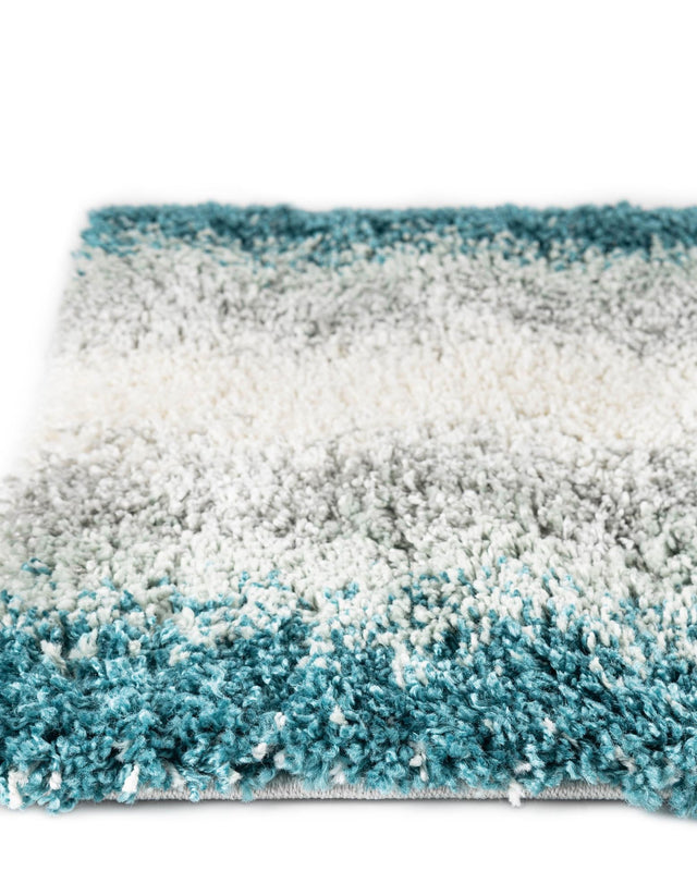 Teal 7' 1 x 10' Soft Touch Shag Rectangle Area Rug Thick Soft Touch Fluffy & Plush Shaggy Pile