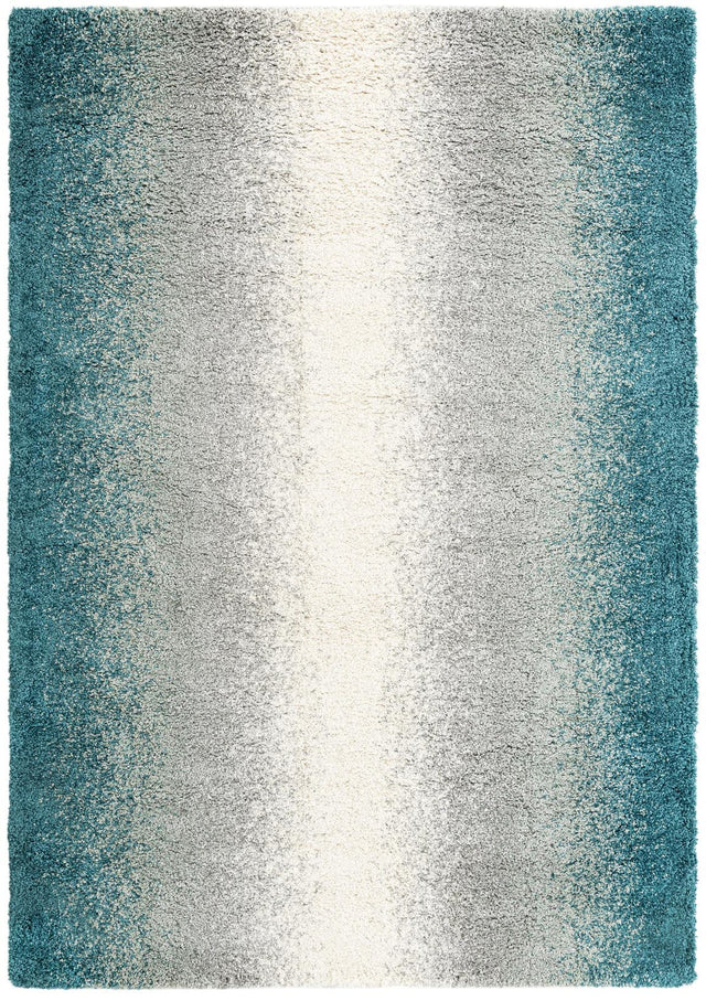Teal 7' 1 x 10' Soft Touch Shag Rectangle Area Rug Thick Soft Touch Fluffy & Plush Shaggy Pile