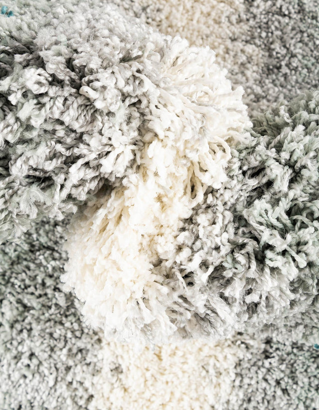 Teal 7' 10 x 7' 10 Soft Touch Shag Round Area Rug Thick Soft Touch Fluffy & Plush Shaggy Pile 100% Polypropylene Unique Carpet for Modern Home Interiors for Sale at Rug Engine