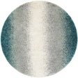 Teal 7' 10 x 7' 10 Soft Touch Shag Round Area Rug Thick Soft Touch Fluffy & Plush Shaggy Pile