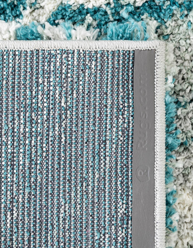 Teal 7' 10 x 10' Soft Touch Shag Rectangle Area Rug Thick Soft Touch Fluffy & Plush Shaggy Pile