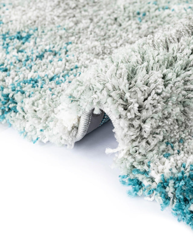 Teal 7' 10 x 10' Soft Touch Shag Rectangle Area Rug Thick Soft Touch Fluffy & Plush Shaggy Pile