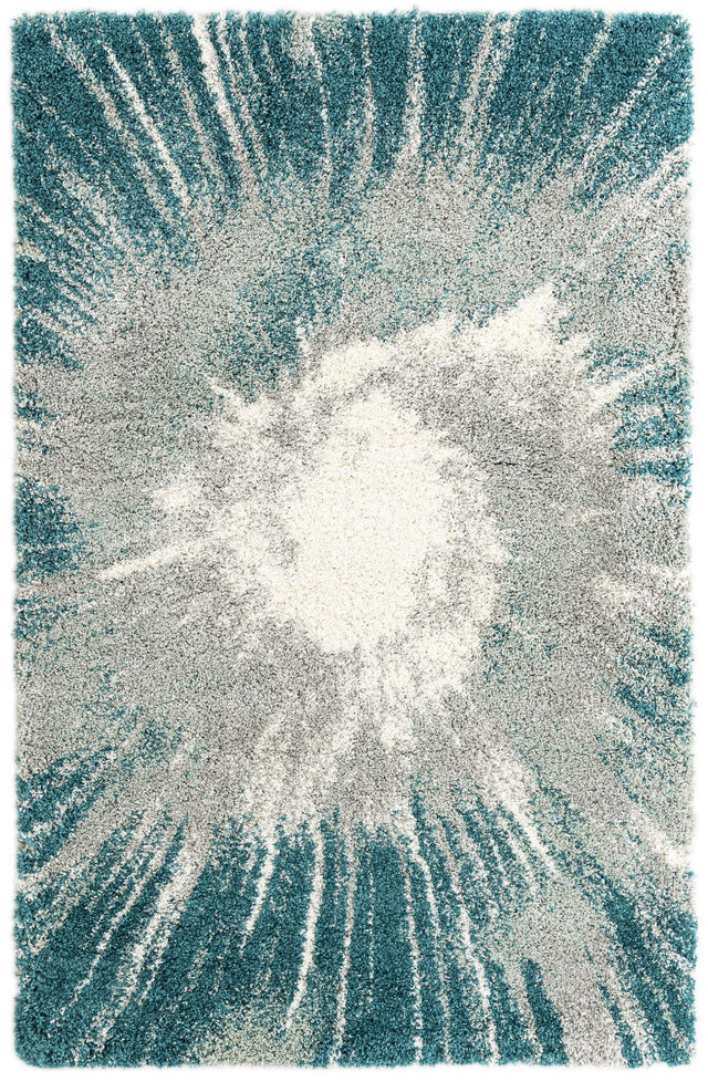Teal 5' 3 x 8' Soft Touch Shag Rectangle Area Rug Thick Soft Touch Fluffy & Plush Shaggy Pile