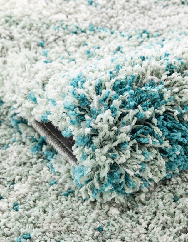 Teal 2' 7 x 8' Soft Touch Shag Runner Area Rug Thick Soft Touch Fluffy & Plush Shaggy Pile 100% Polypropylene Unique Carpet for Modern Home Interiors for Sale at Rug Engine