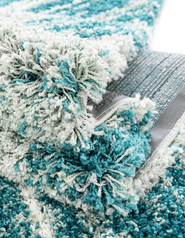 Teal 2' 7 x 8' Soft Touch Shag Runner Area Rug Thick Soft Touch Fluffy & Plush Shaggy Pile 100% Polypropylene Unique Carpet for Modern Home Interiors for Sale at Rug Engine