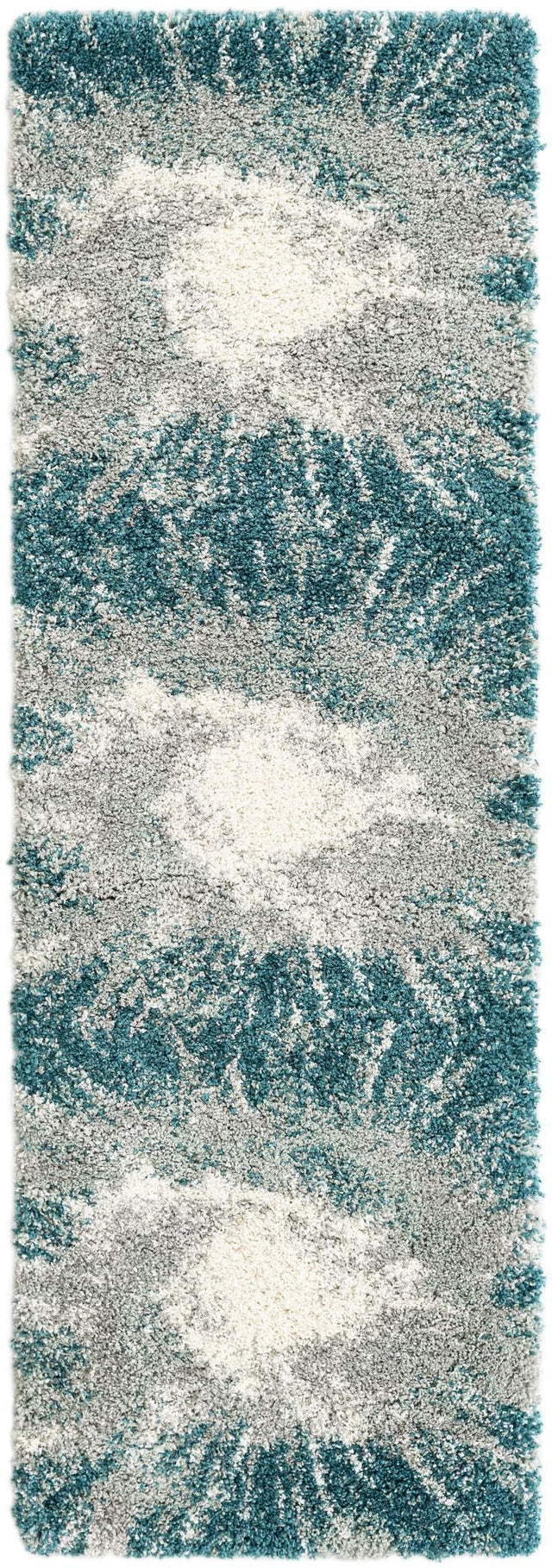 Teal 2' 7 x 8' Soft Touch Shag Runner Area Rug Thick Soft Touch Fluffy & Plush Shaggy Pile 100% Polypropylene Unique Carpet for Modern Home Interiors for Sale at Rug Engine