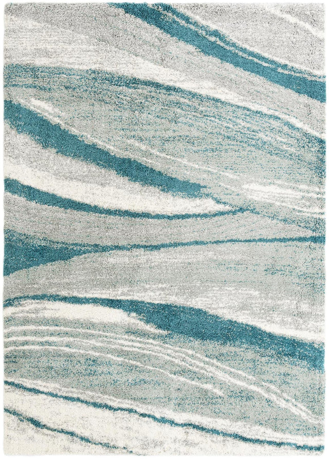 Teal 9' 10 x 14' 1 Soft Touch Shag Rectangle Area Rug Thick Soft Touch Fluffy & Plush Shaggy Pile 100% Polypropylene Unique Carpet for Modern Home Interiors for Sale at Rug Engine