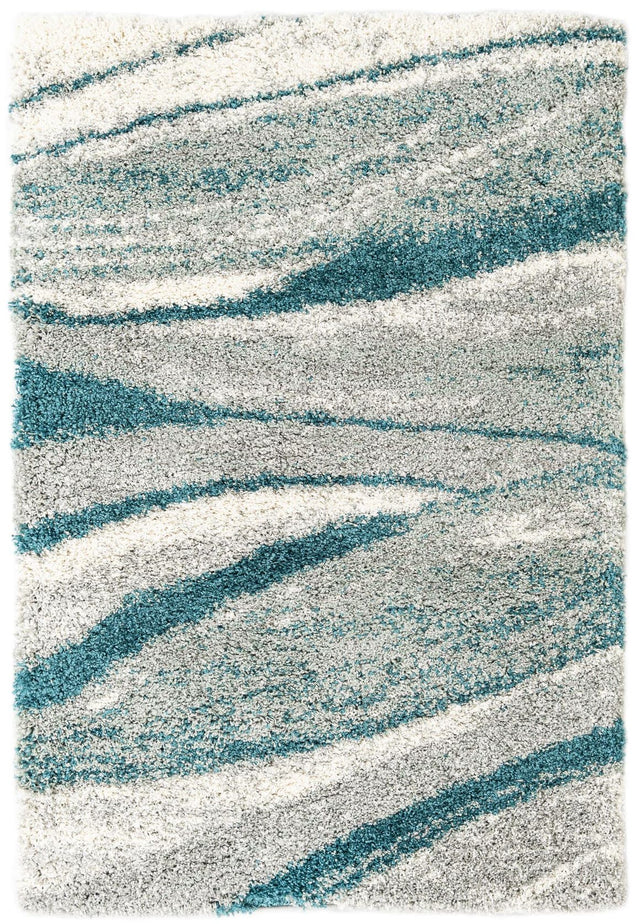 Teal 4' 1 x 6' 1 Soft Touch Shag Rectangle Area Rug Thick Soft Touch Fluffy & Plush Shaggy Pile 100% Polypropylene Unique Carpet for Modern Home Interiors for Sale at Rug Engine