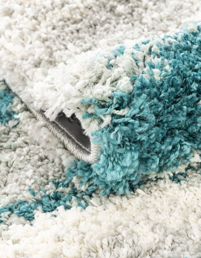 Teal 2' x 6' 1 Soft Touch Shag Runner Area Rug Thick Soft Touch Fluffy & Plush Shaggy Pile 100% Polypropylene Unique Carpet for Modern Home Interiors for Sale at Rug Engine
