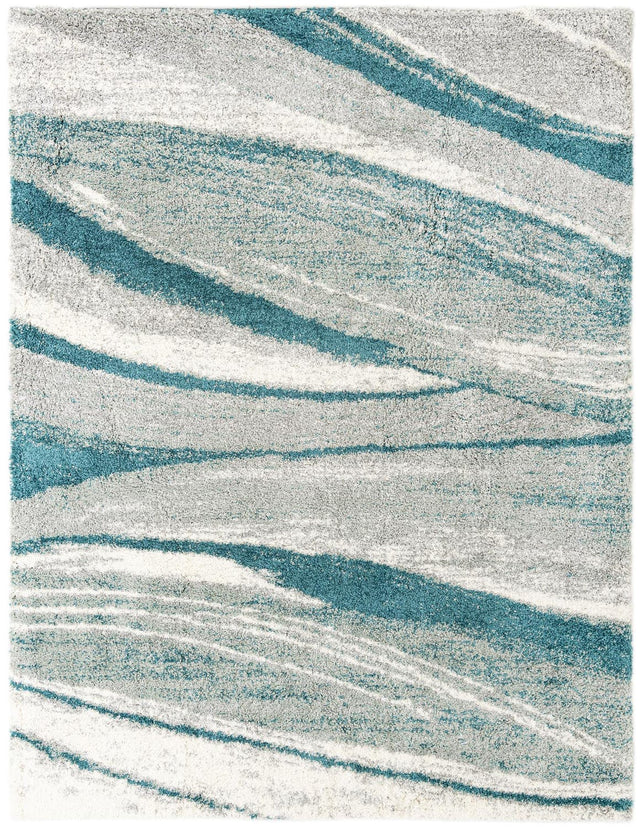 Teal 9' x 12' Soft Touch Shag Rectangle Area Rug Thick Soft Touch Fluffy & Plush Shaggy Pile 100% Polypropylene Unique Carpet for Modern Home Interiors for Sale at Rug Engine