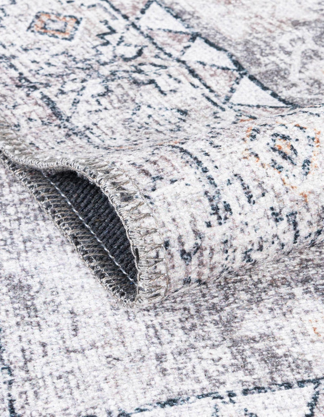 Washable Ivory and Beige 5' 1 x 8' Yara Rectangle Area Rug Easy to Clean Stain Resistant & Durable Polyester & Chenille Carpet for Sale at Rug Engine