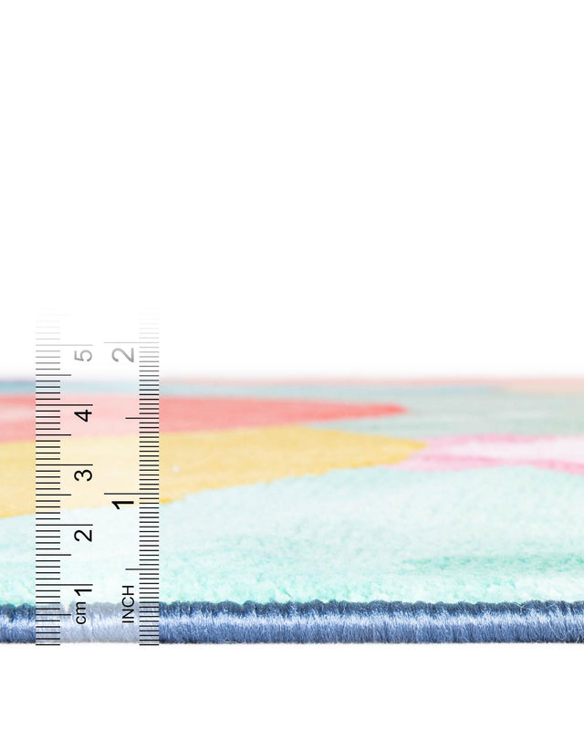 Washable Multicolor 5' 3 x 7' 9 Medina Rectangle Area Rug Easy to Clean Stain Resistant & Durable Polyester Classic Carpet for Home Decor & Design for Sale at Rug Engine