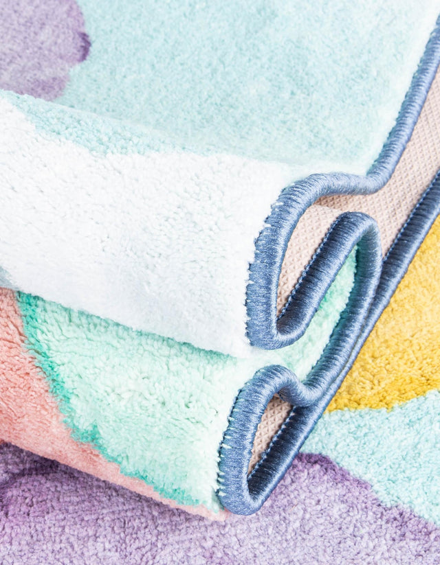 Washable Multicolor 5' 3 x 7' 9 Medina Rectangle Area Rug Easy to Clean Stain Resistant & Durable Polyester Classic Carpet for Home Decor & Design for Sale at Rug Engine