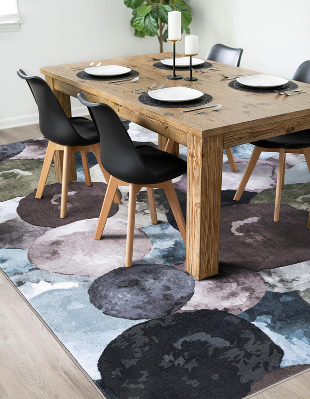 Washable Multicolor Gray 4' 4 x 6' 1 Medina Rectangle Area Rug Easy to Clean Stain Resistant & Durable Polyester Classic Carpet for Home Decor & Design for Sale at Rug Engine