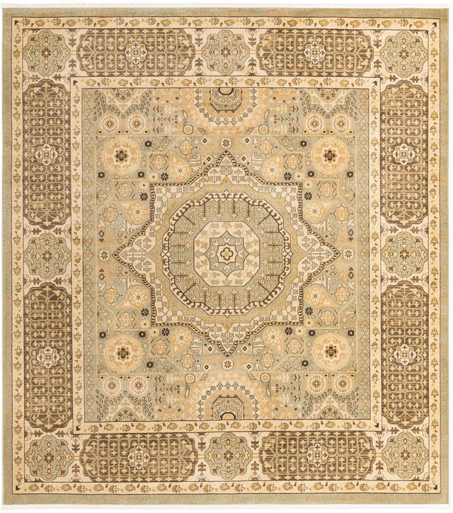 Light Green 10' x 11' 4 Palace Rectangle Area Rug