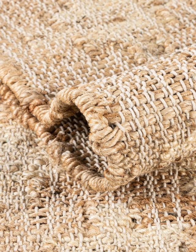 Ivory and Beige 2' x 3' 1 Kala Handwoven Jute Rectangle Area Rug All Natural Pile Eco-Friendly Sustainable Urban Carpet for Rustic Design Interior Home Decor for Sale at Rug Engine