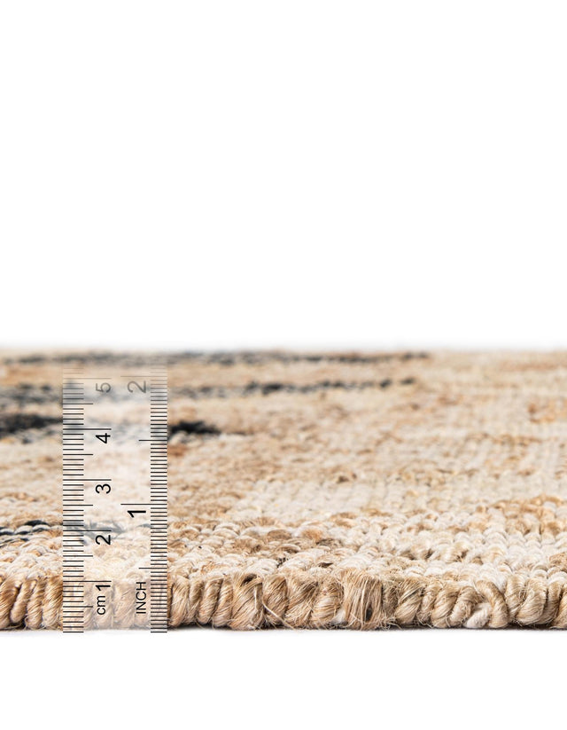 Beige and Black 2' x 3' 1 Kala Handwoven Jute Rectangle Area Rug All Natural Pile Eco-Friendly Sustainable Urban Carpet for Rustic Design Interior Home Decor for Sale at Rug Engine