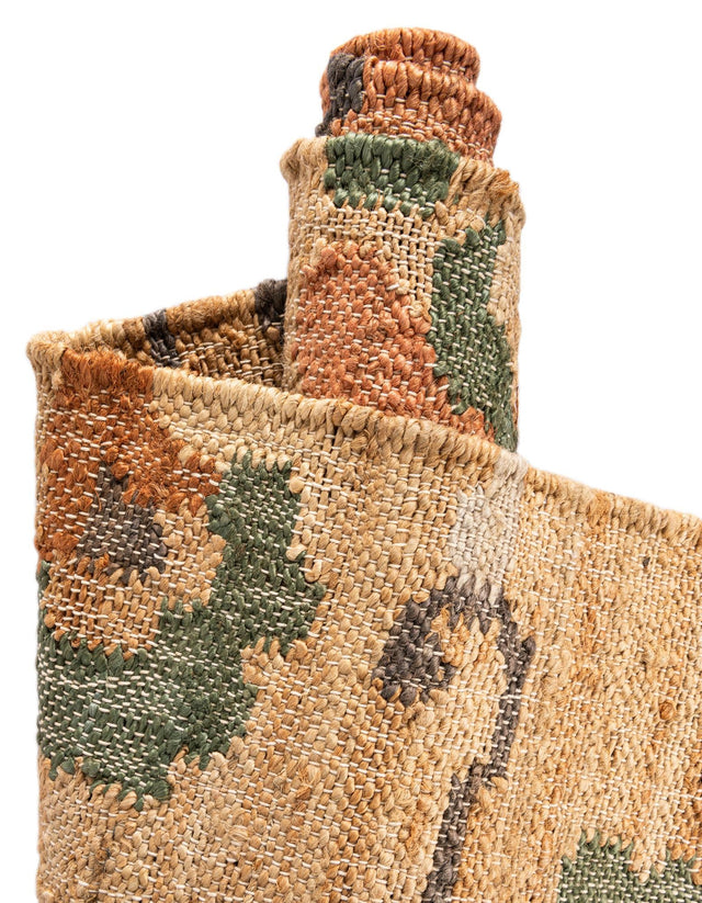 Multicolor 2' x 6' 1 Kala Handwoven Jute Runner Area Rug All Natural Pile Eco-Friendly Sustainable Urban Carpet for Rustic Design Interior Home Decor for Sale at Rug Engine