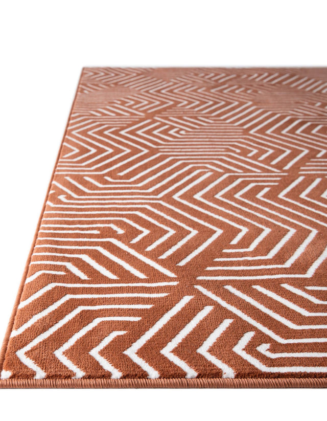 Dusty Pink 4' 1 x 6' 1 Aakaar Rectangle Area Rug 85% Polypropylene & 15% Chenille Living Room Bedroom Carpet for Sale at Rug Engine