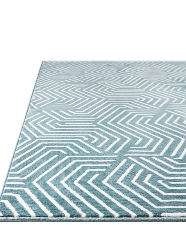 Aegean Blue 5' 3 x 8' Aakaar Rectangle Area Rug 85% Polypropylene & 15% Chenille Living Room Bedroom Carpet for Sale at Rug Engine