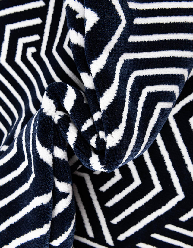 Midnight Blue 7' 10 x 10' Aakaar Rectangle Area Rug 85% Polypropylene & 15% Chenille Living Room Bedroom Carpet for Sale at Rug Engine