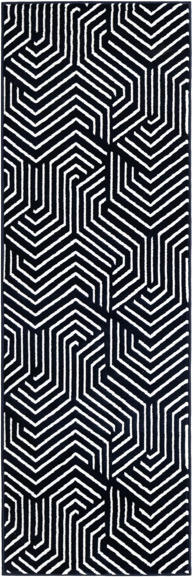 Midnight Blue 2' x 6' 1 Aakaar Runner Area Rug 85% Polypropylene & 15% Chenille Living Room Bedroom Carpet for Sale at Rug Engine