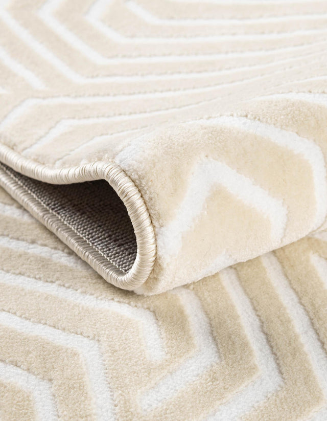 Ivory White 5' 3 x 8' Aakaar Rectangle Area Rug 85% Polypropylene & 15% Chenille Living Room Bedroom Carpet for Sale at Rug Engine