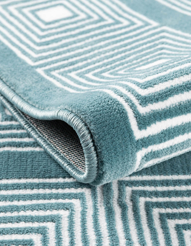 Aegean Blue 7' 10 x 10' Aakaar Rectangle Area Rug 85% Polypropylene & 15% Chenille Living Room Bedroom Carpet for Sale at Rug Engine