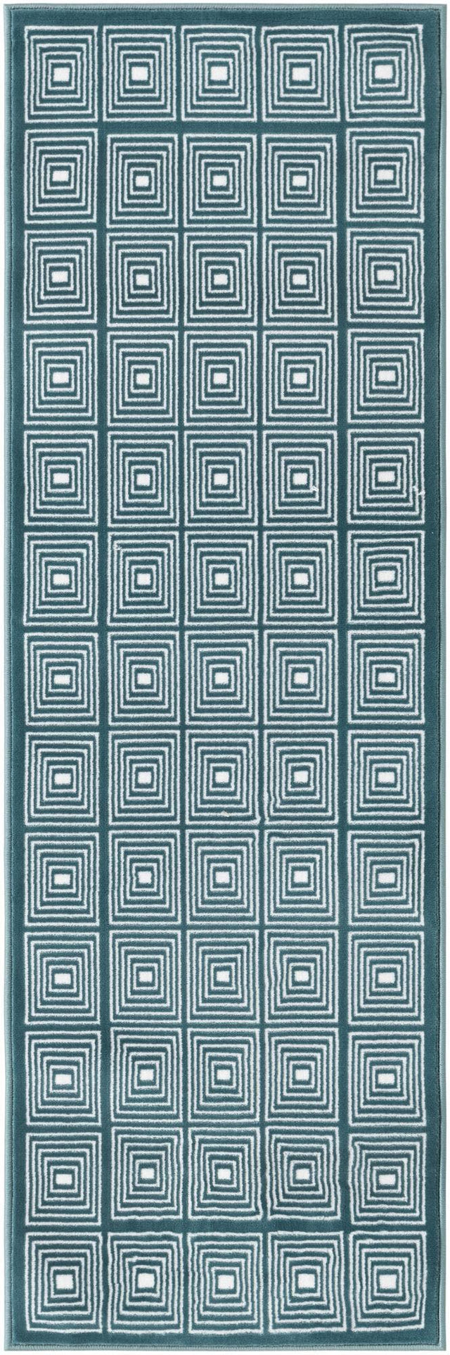 Aegean Blue 2' x 6' 1 Aakaar Runner Area Rug 85% Polypropylene & 15% Chenille Living Room Bedroom Carpet for Sale at Rug Engine