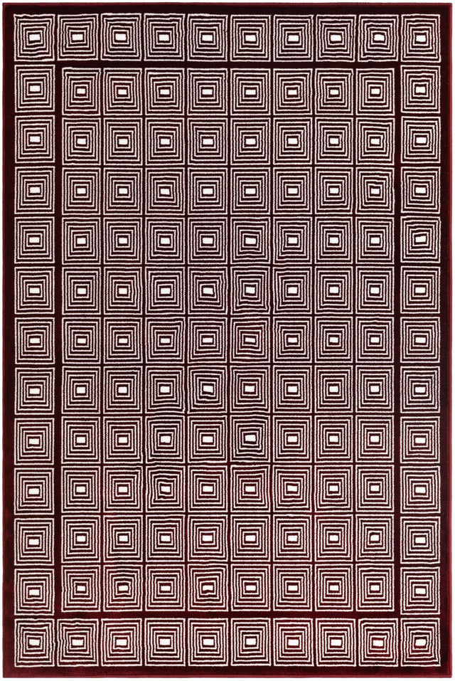 Burgundy Red 4' 1 x 6' 1 Aakaar Rectangle Area Rug 85% Polypropylene & 15% Chenille Living Room Bedroom Carpet for Sale at Rug Engine