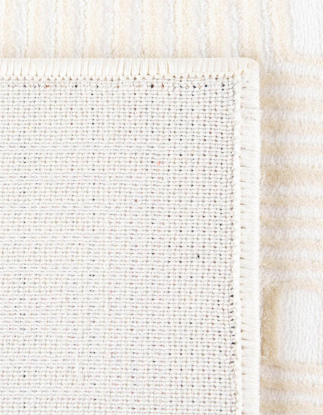 Ivory White 7' 10 x 10' Aakaar Rectangle Area Rug 85% Polypropylene & 15% Chenille Living Room Bedroom Carpet for Sale at Rug Engine