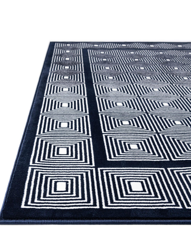 Midnight Blue 4' 1 x 6' 1 Aakaar Rectangle Area Rug 85% Polypropylene & 15% Chenille Living Room Bedroom Carpet for Sale at Rug Engine