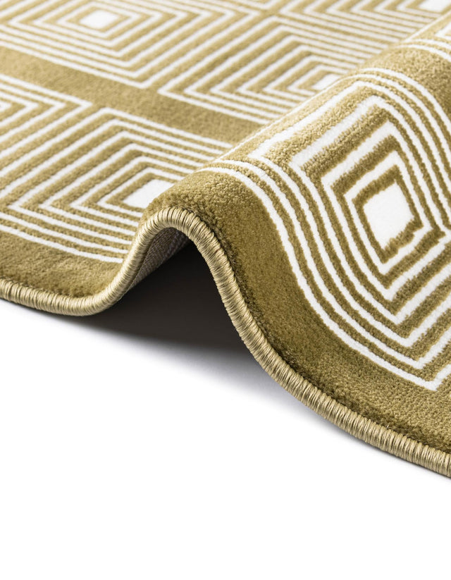 Olive Green 4' 1 x 6' 1 Aakaar Rectangle Area Rug 85% Polypropylene & 15% Chenille Living Room Bedroom Carpet for Sale at Rug Engine