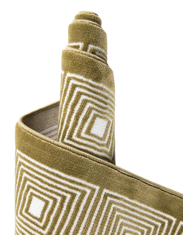 Olive Green 7' 10 x 10' Aakaar Rectangle Area Rug 85% Polypropylene & 15% Chenille Living Room Bedroom Carpet for Sale at Rug Engine