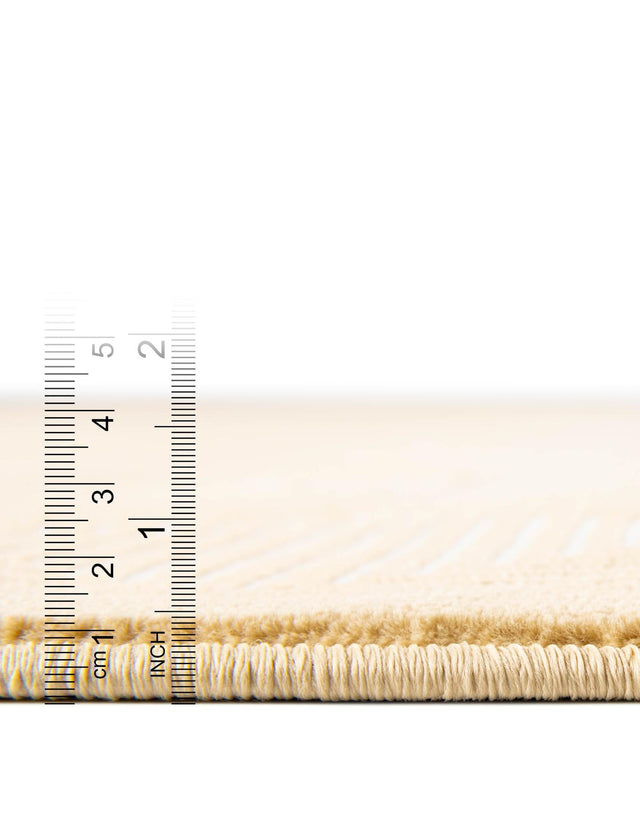 Yellow 4' 1 x 6' 1 Aakaar Rectangle Area Rug 85% Polypropylene & 15% Chenille Living Room Bedroom Carpet for Sale at Rug Engine