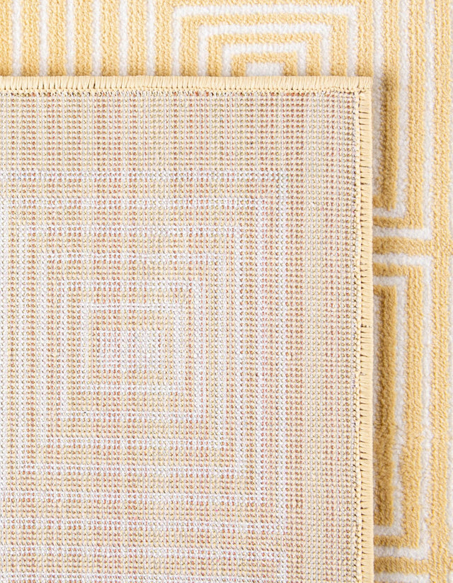Yellow 5' 3 x 8' Aakaar Rectangle Area Rug 85% Polypropylene & 15% Chenille Living Room Bedroom Carpet for Sale at Rug Engine