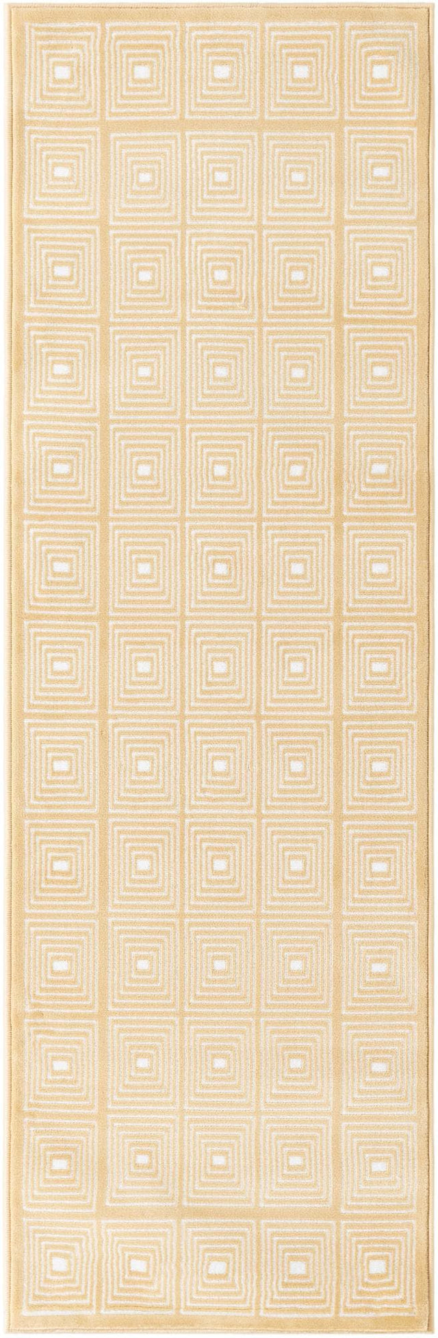 Yellow 2' x 6' 1 Aakaar Runner Area Rug 85% Polypropylene & 15% Chenille Living Room Bedroom Carpet for Sale at Rug Engine
