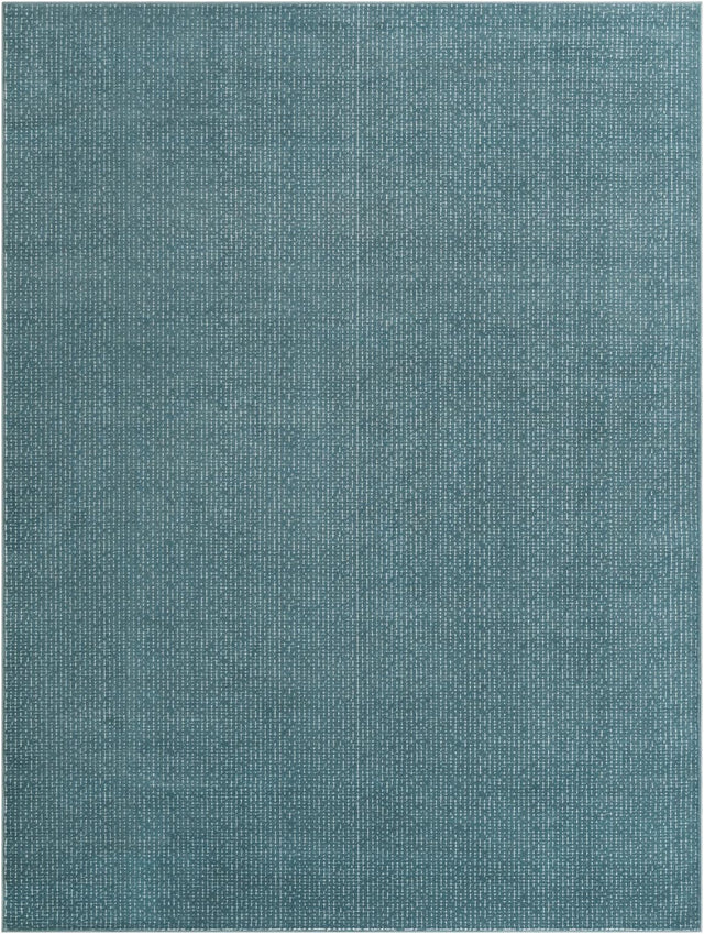 Aegean Blue 7' 10 x 10' Aakaar Rectangle Area Rug 85% Polypropylene & 15% Chenille Living Room Bedroom Carpet for Sale at Rug Engine